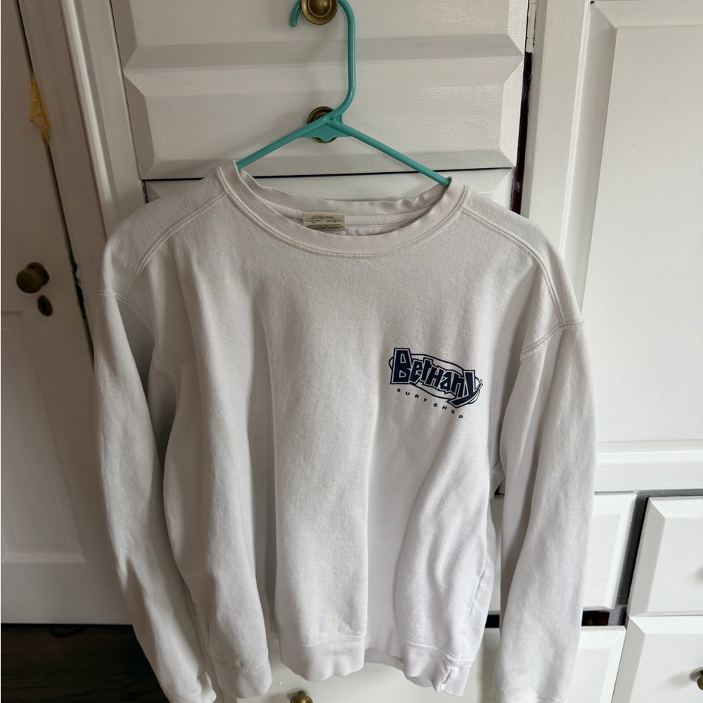 White Bethany Beach Surf Sweatshirt